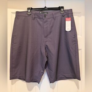NWT = Travis Matthew Performance Stretch Golf Shorts in a Beautiful Black Stripe